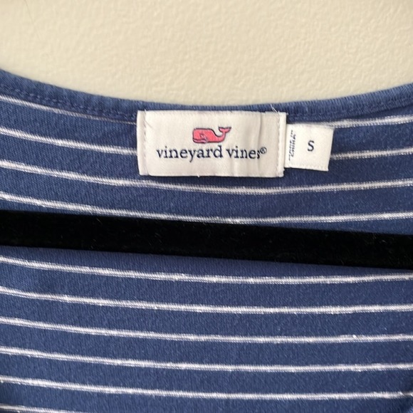 Vineyard Vines Blue & White Striped Hemp Cotton Tank Dress Small - Picture 3 of 4